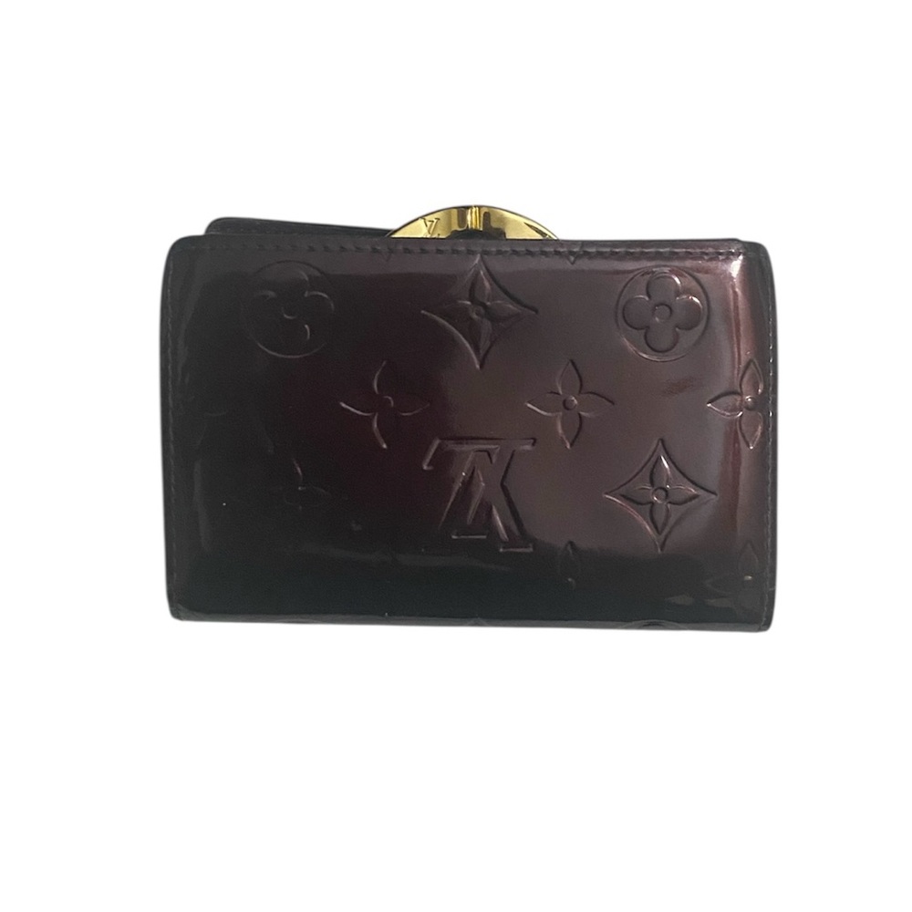 Louis Vuitton Monogram Amarante Vernis Kisslock Wallet